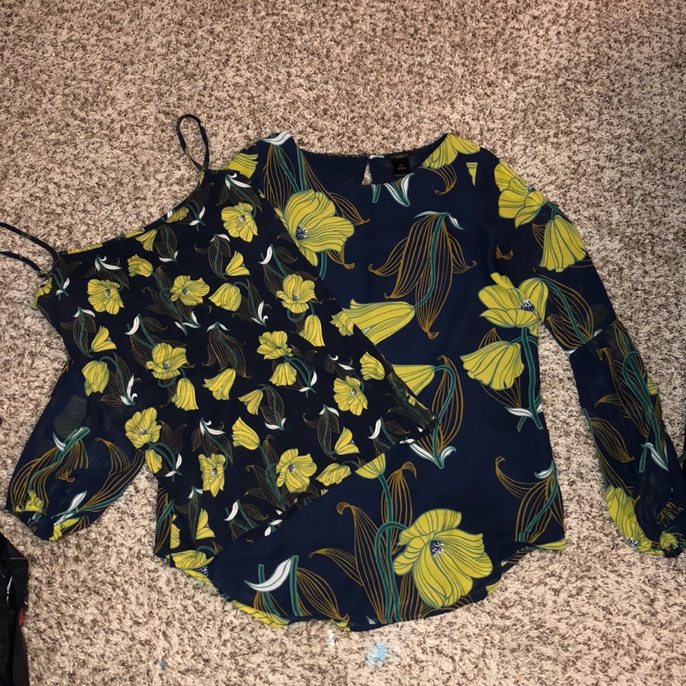 Ann Taylor Floral Shirt WITH MATCHING TANK